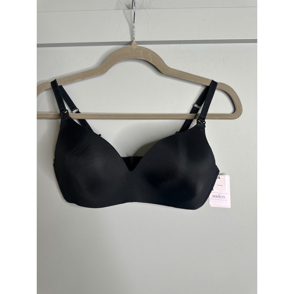 Auden Womens Nursing Lightly Lined Wirefree Bra Black 36C F16827106